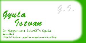 gyula istvan business card